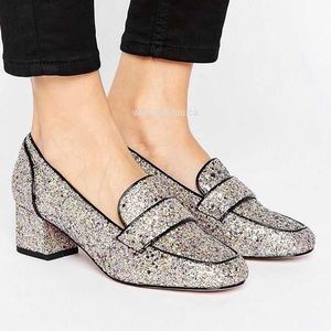 ASOS Shoes - Sprint ASOS Glitter Heeled Loafers. New. ASOS Shoes - Sprint ASOS Glitter Heeled Loafers. New.
